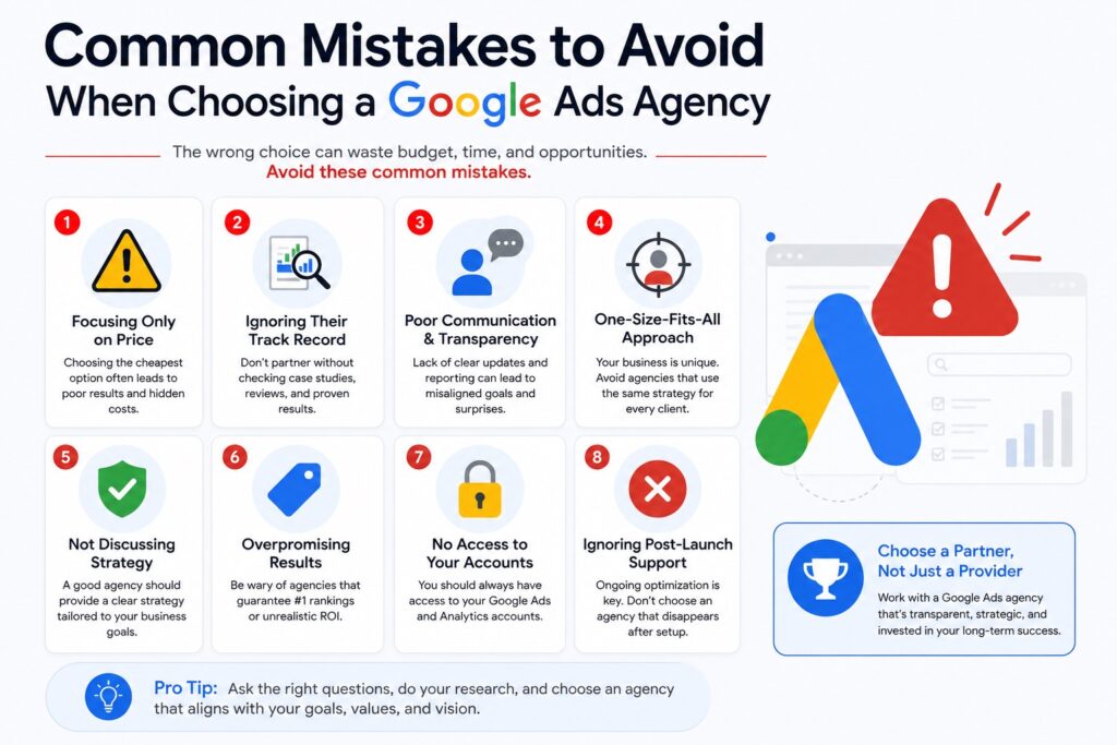 Common Mistakes to Avoid When Choosing a Google Ads Agency